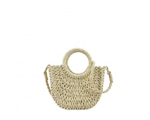 Bolso Bandolera Rafia Hombro Y Mano